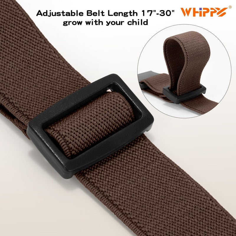 WHIPPY Elastic Kids Belt for Boys Girls - Stretch Invisible Belt with Adjustable Clip Buckle Latch Belts for School Sports - Image 4
